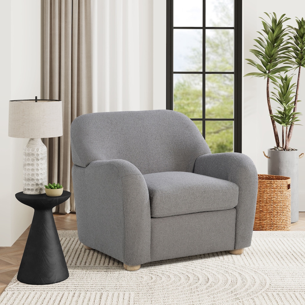 hargrove gray accent chair   