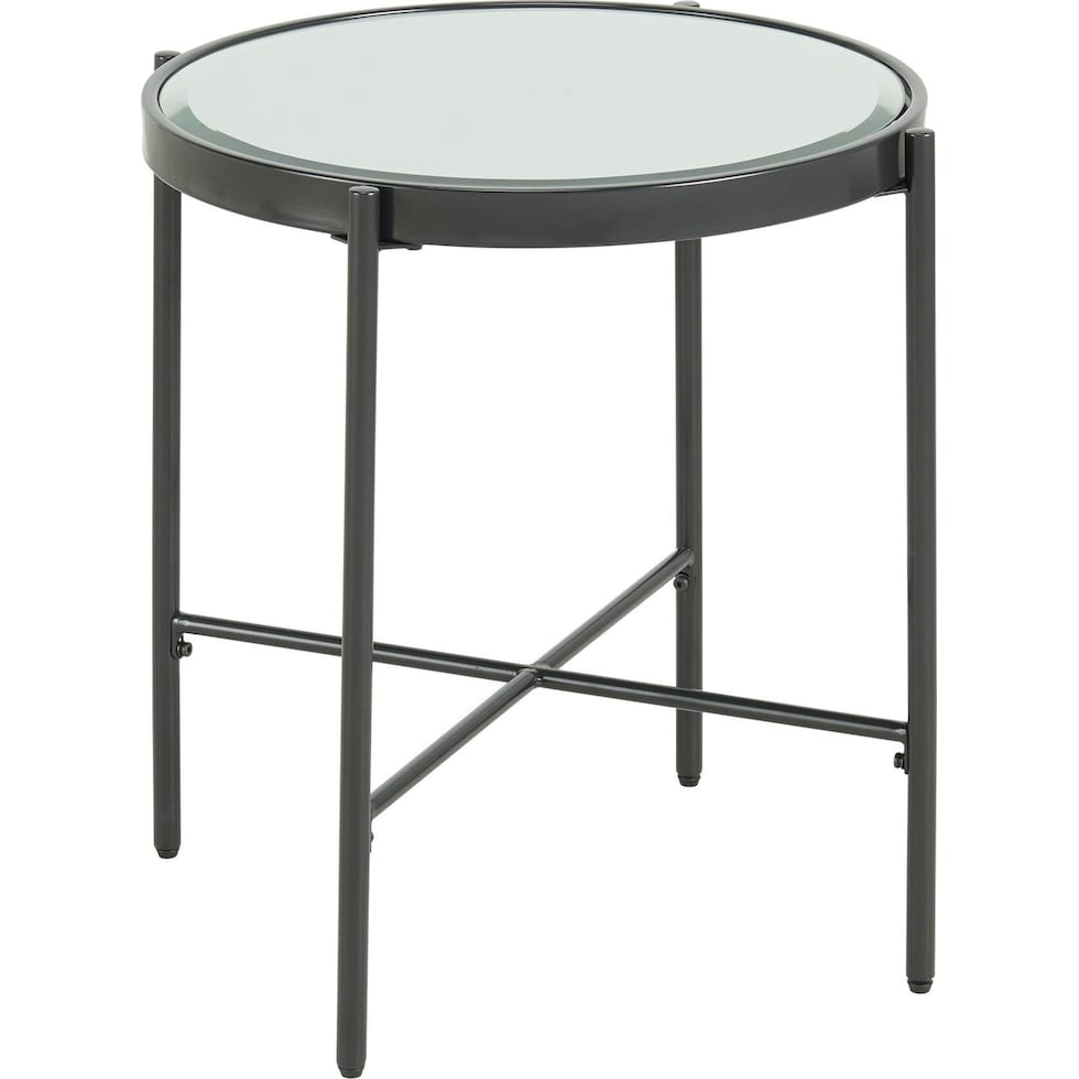 harik black end table   