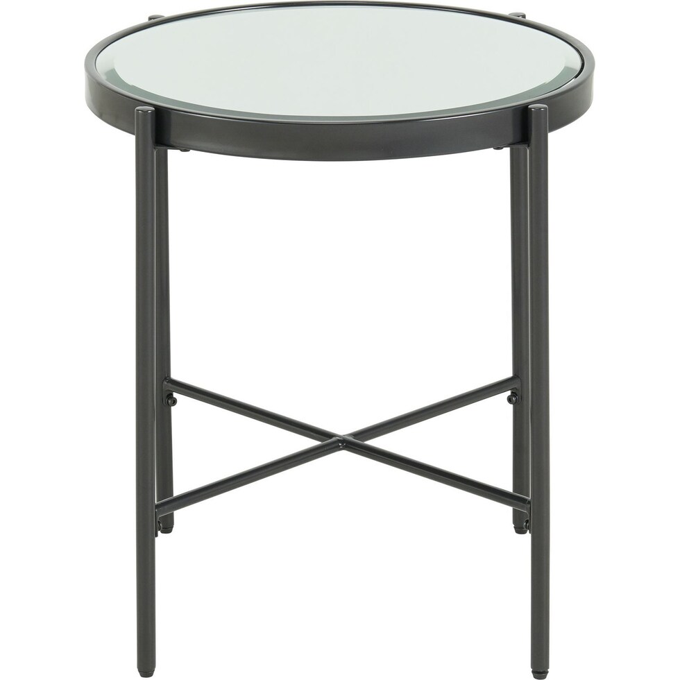 harik black end table   