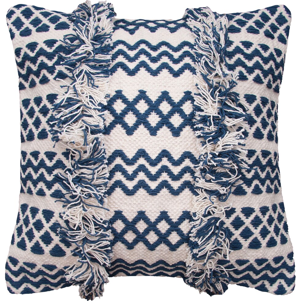 harlow blue accent pillow   