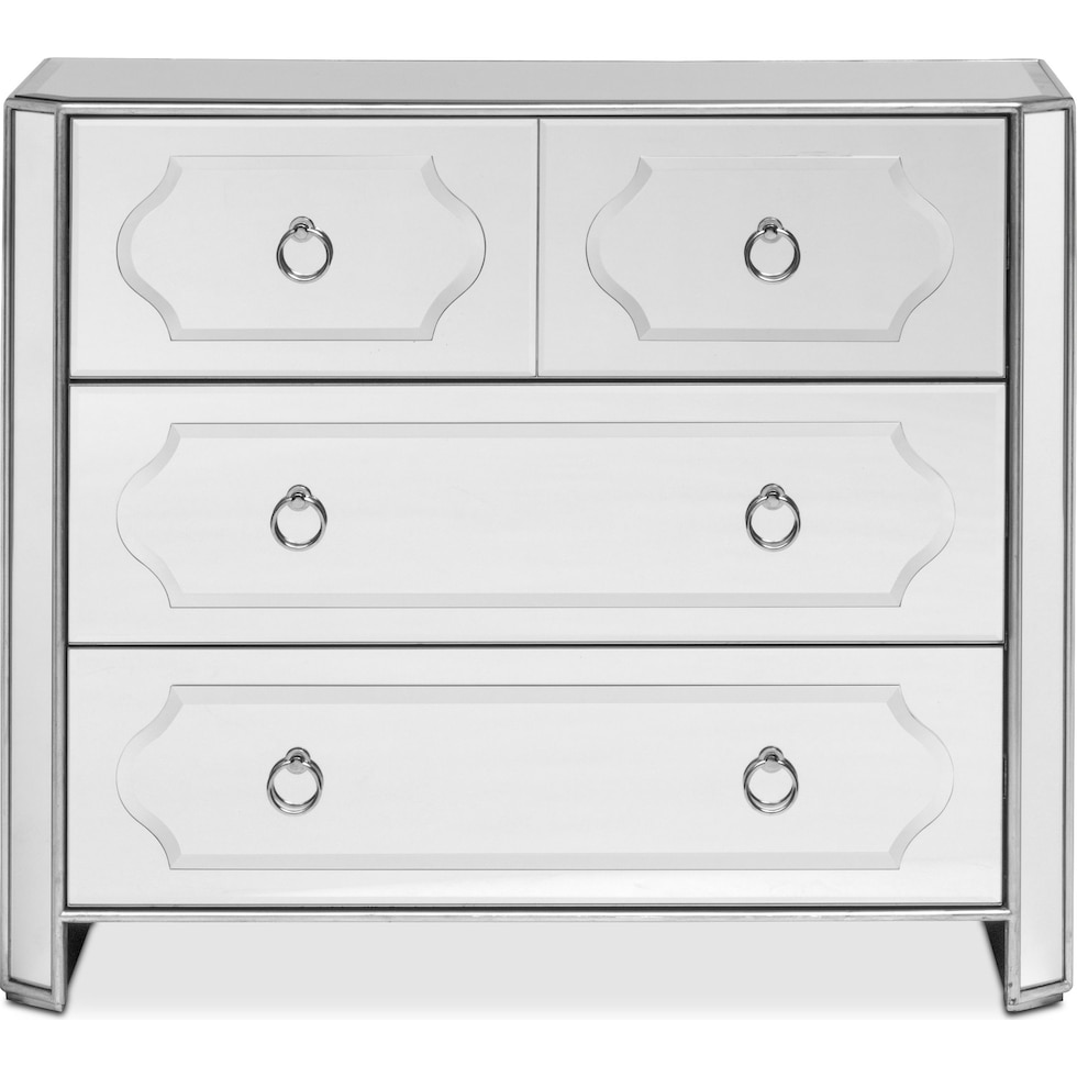 harlow mirrored accent chest   