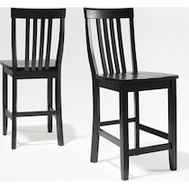 harlowe black  pack counter height stools   