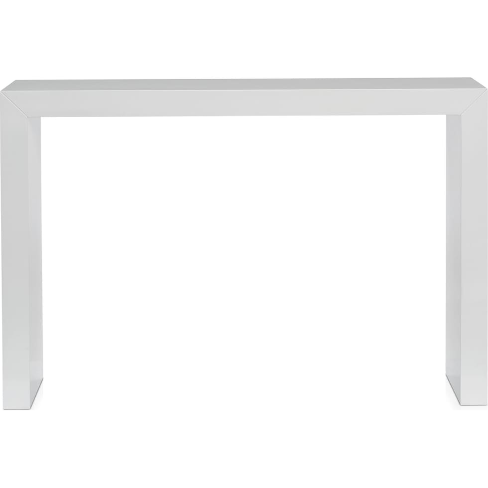 harmony white console table   