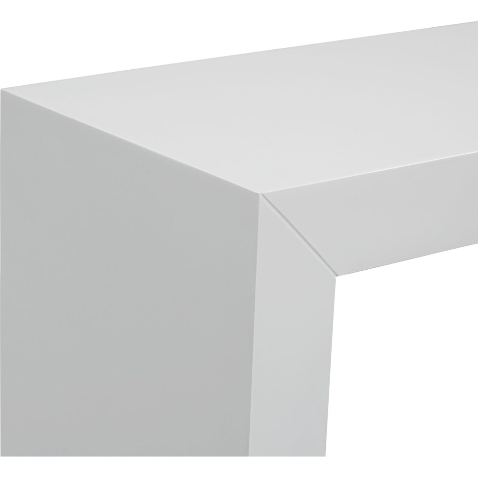 harmony white console table   