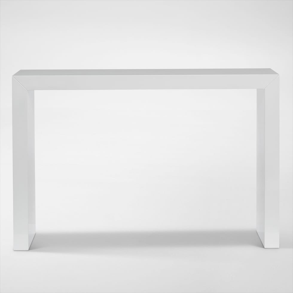 harmony white console table   