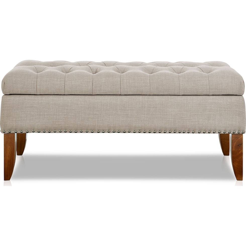 harper light brown storage bench   