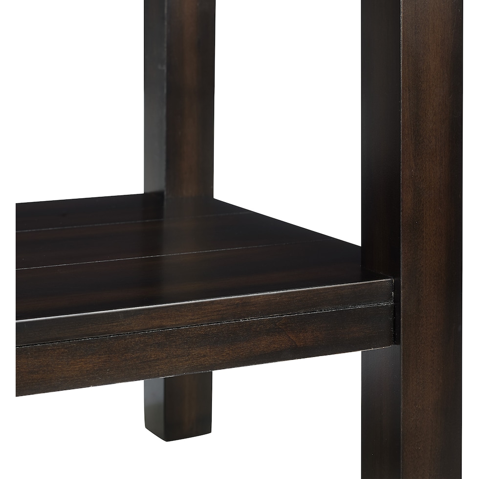 hart dark brown console table   