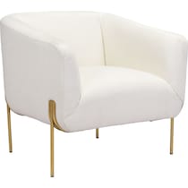hartford white accent chair   