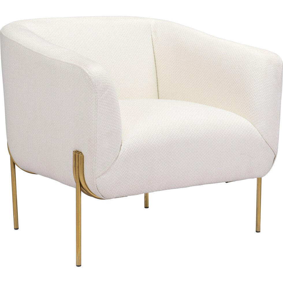 hartford white accent chair   