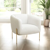 hartford white accent chair   