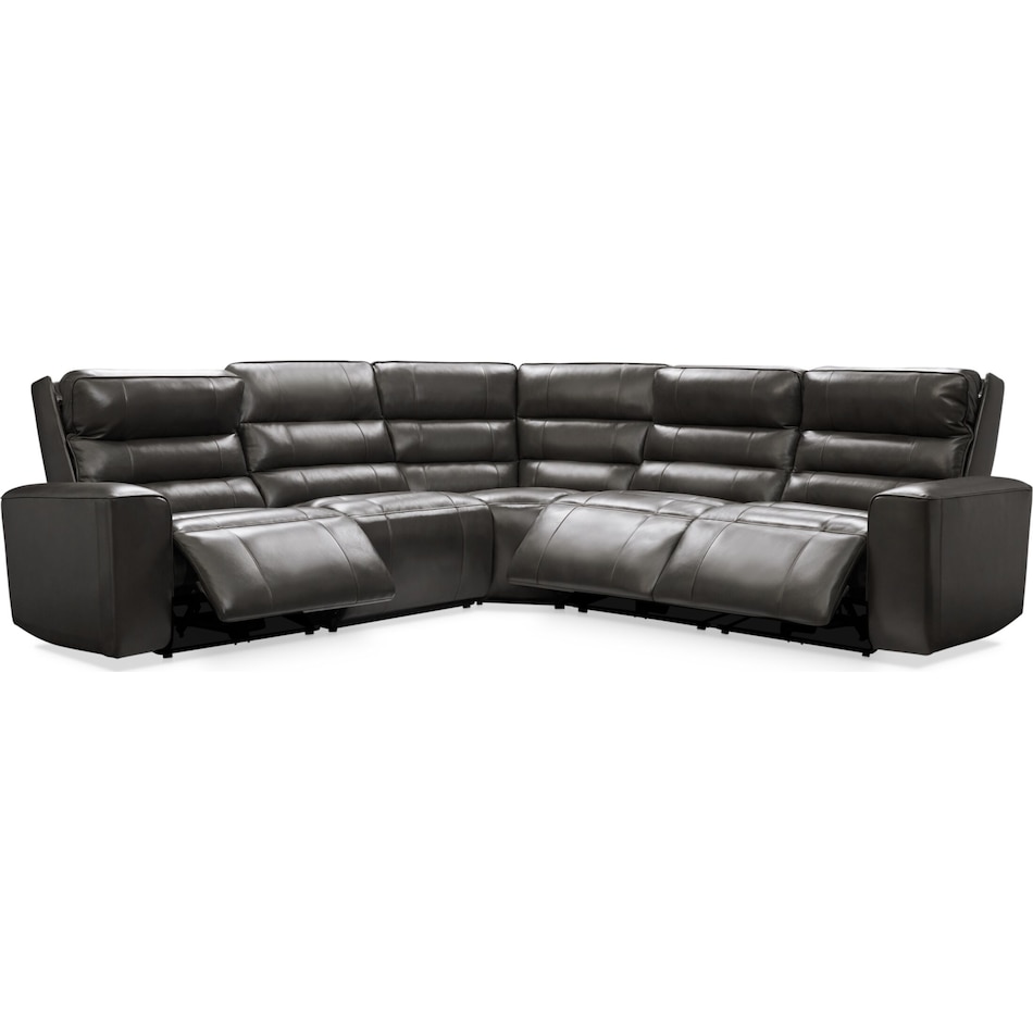 hartley gray  pc power reclining sectional   