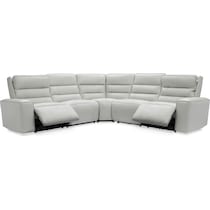 hartley gray  pc power reclining sectional   