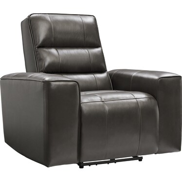 Hartley Dual-Power Recliner - Charcoal