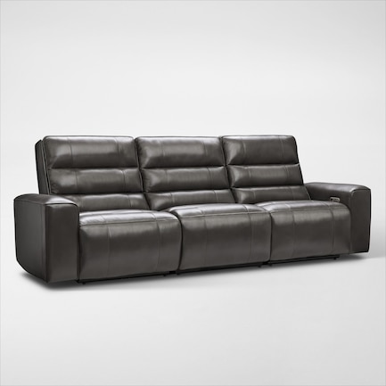 Hartley 3-Piece Dual-Power Reclining Sofa with 2 Reclining Seats - Charcoal
