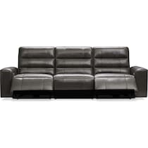 hartley gray power reclining sofa   