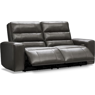 Hartley 2-Piece Dual-Power Reclining Sofa - Charcoal
