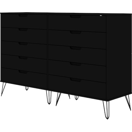 Harvard 10 Drawer Dresser - Black