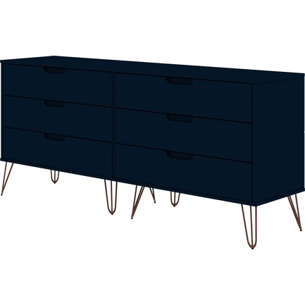 Harvard 6 Drawer Dresser - Blue