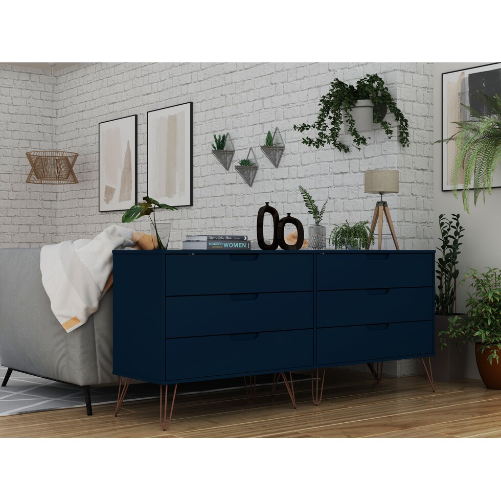 harvard blue dresser   