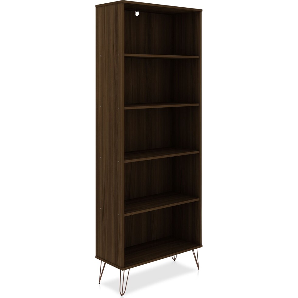 harvard dark brown bookcase   