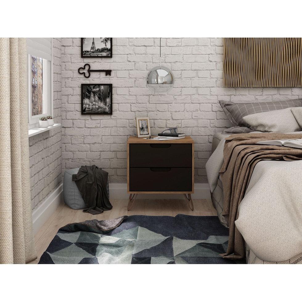 harvard gray nightstand   