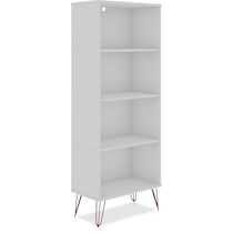 harvard white bookcase   