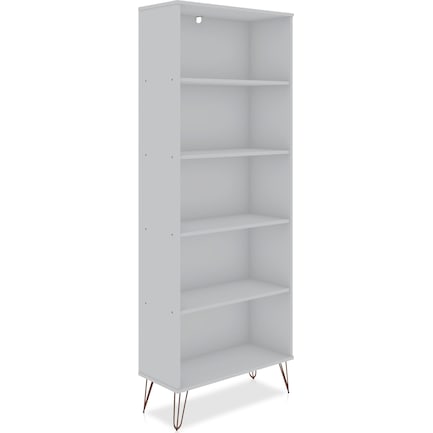 Harvard 5 Shelf Wide Bookcase - White