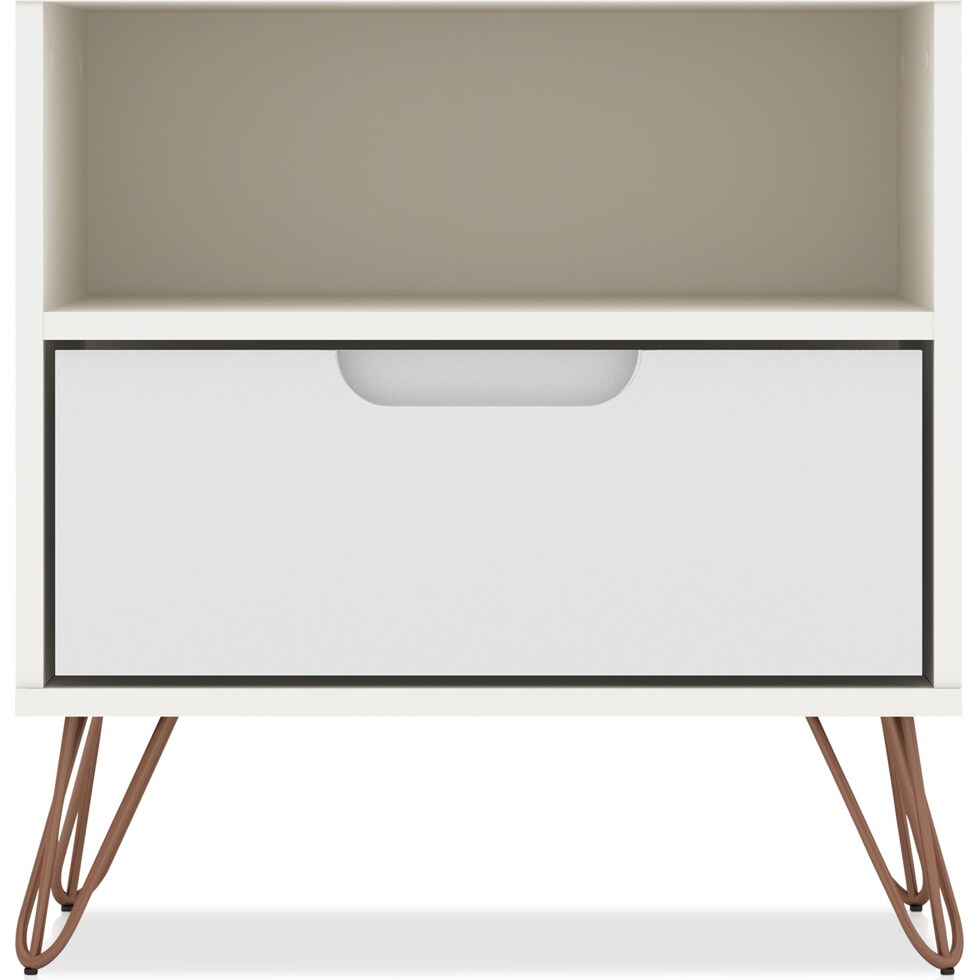 harvard white nightstand   