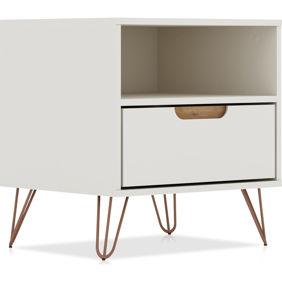 harvard white nightstand   