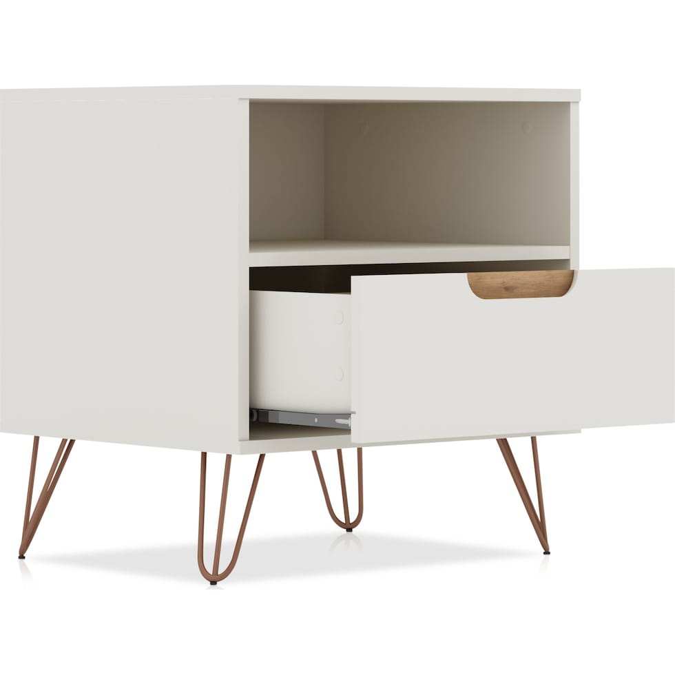 harvard white nightstand   