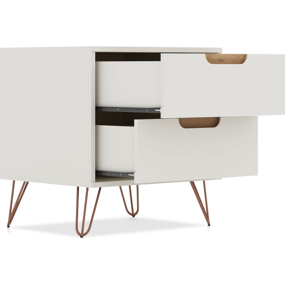 harvard white nightstand   