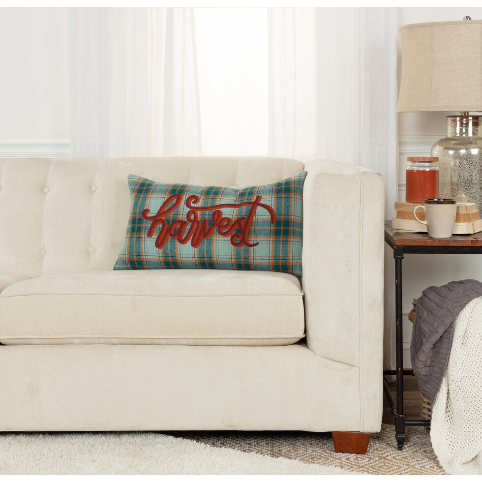 harvest red accent pillow   