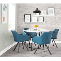 harvey blue dining chair   