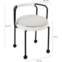 harwich white outdoor dining chair   