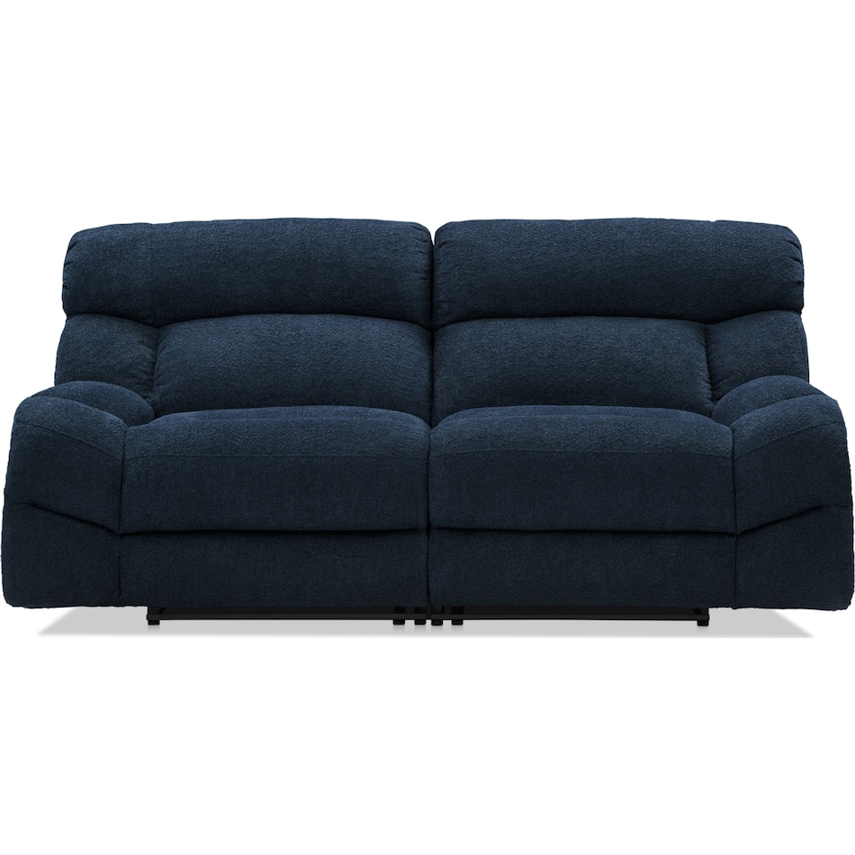 havana blue manual reclining sofa   