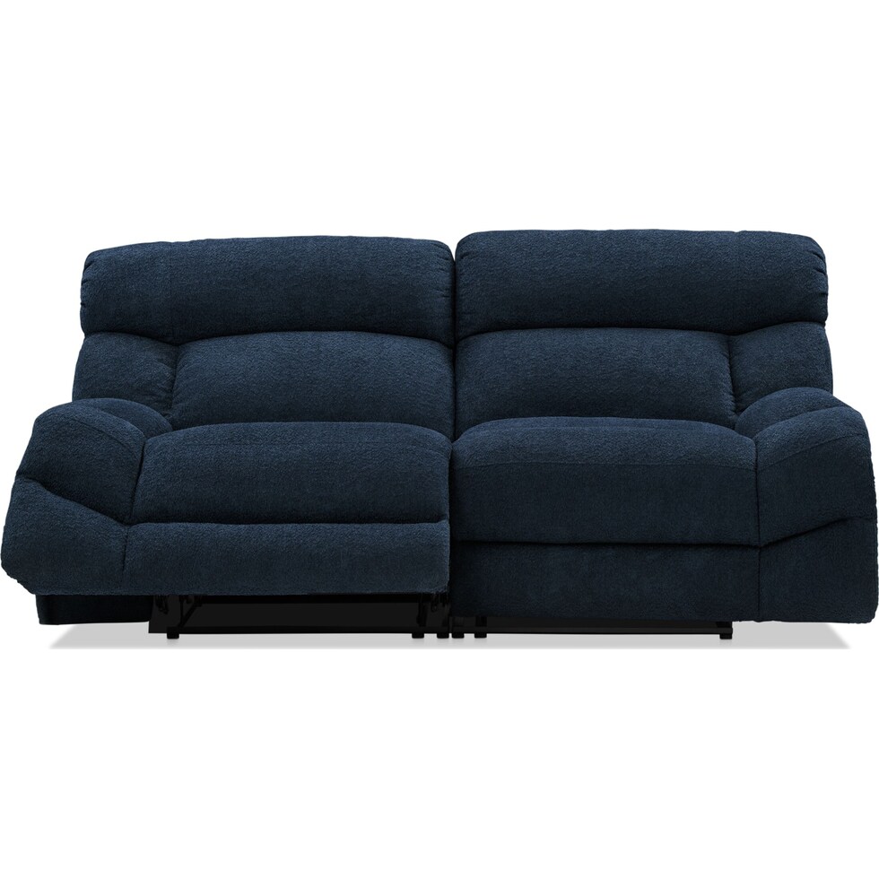 havana blue manual reclining sofa   