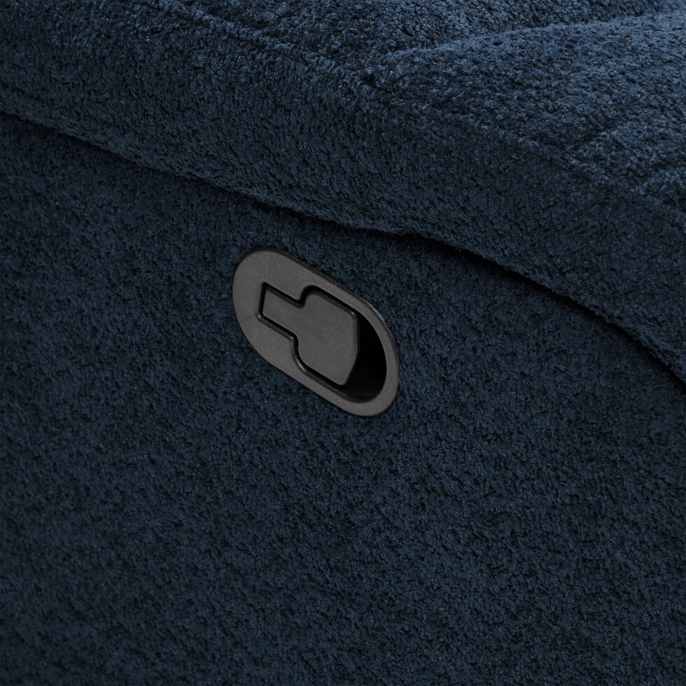 havana blue manual reclining sofa   