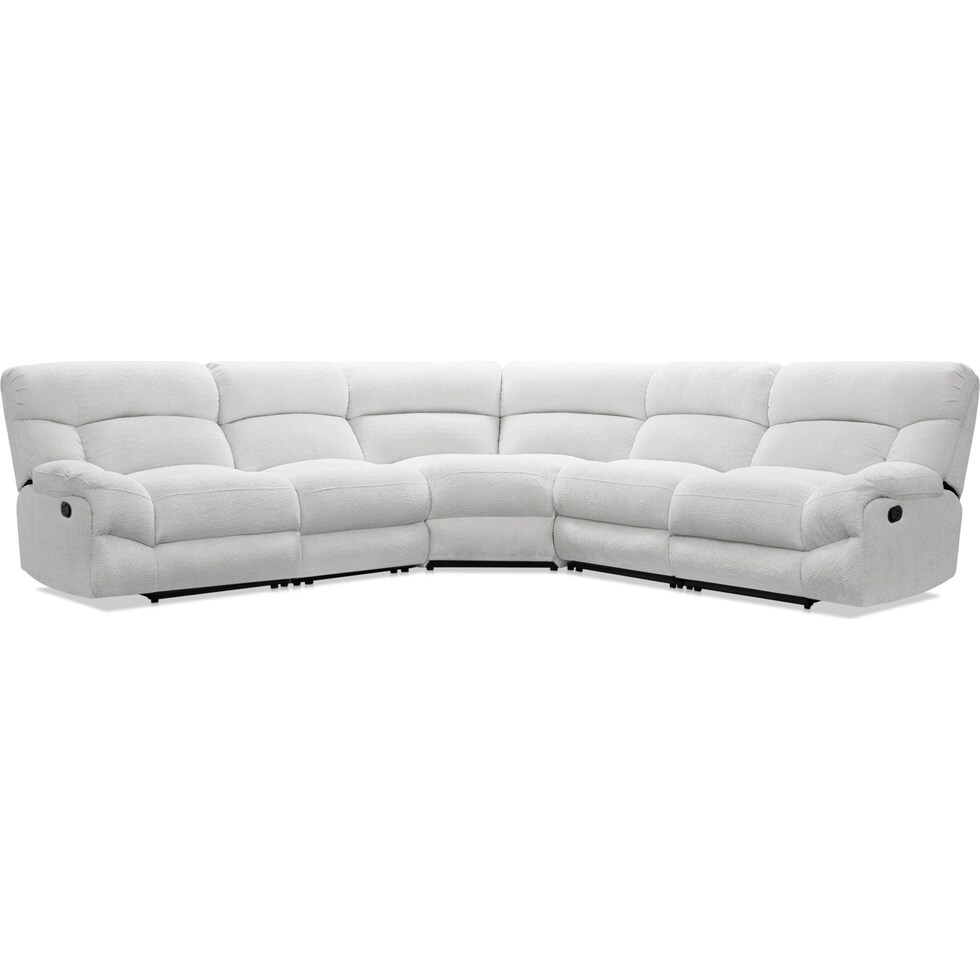 havana gray  pc reclining sectional   
