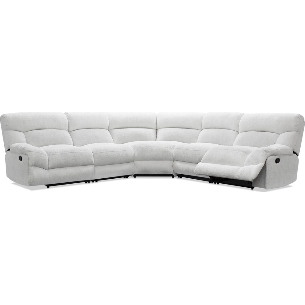 havana gray  pc reclining sectional   
