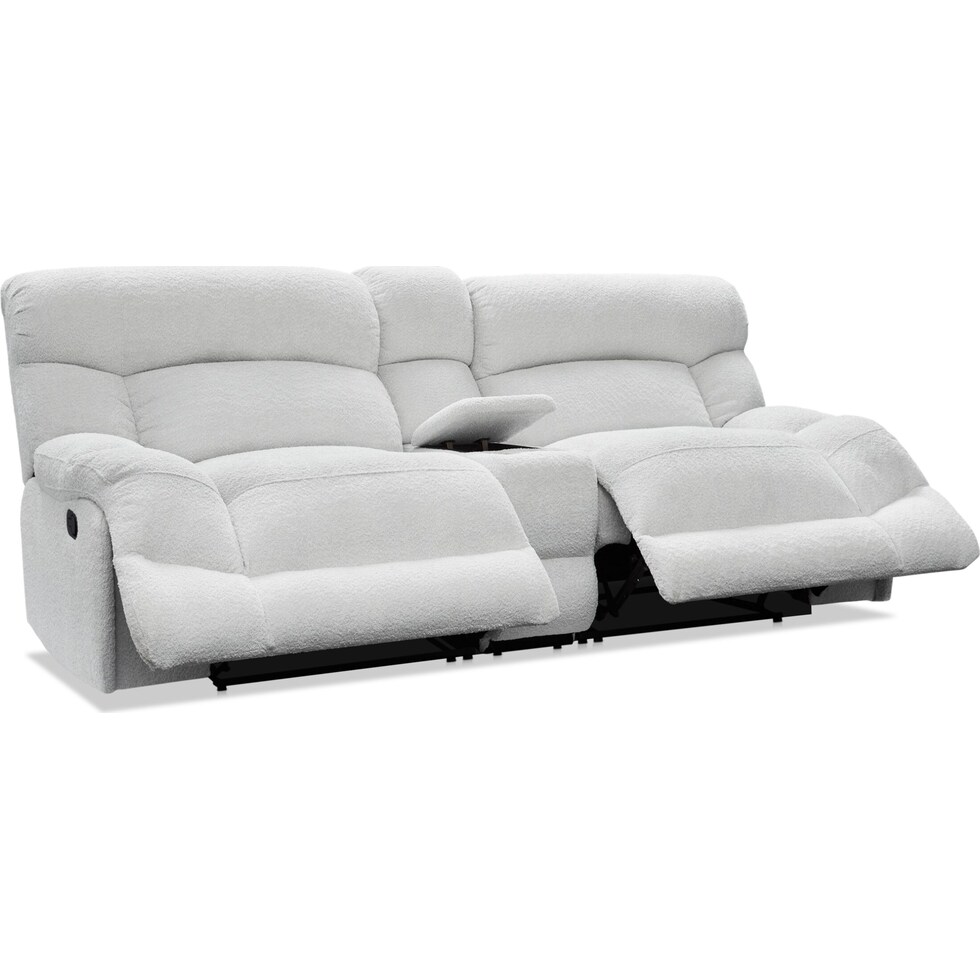 havana gray manual reclining loveseat   