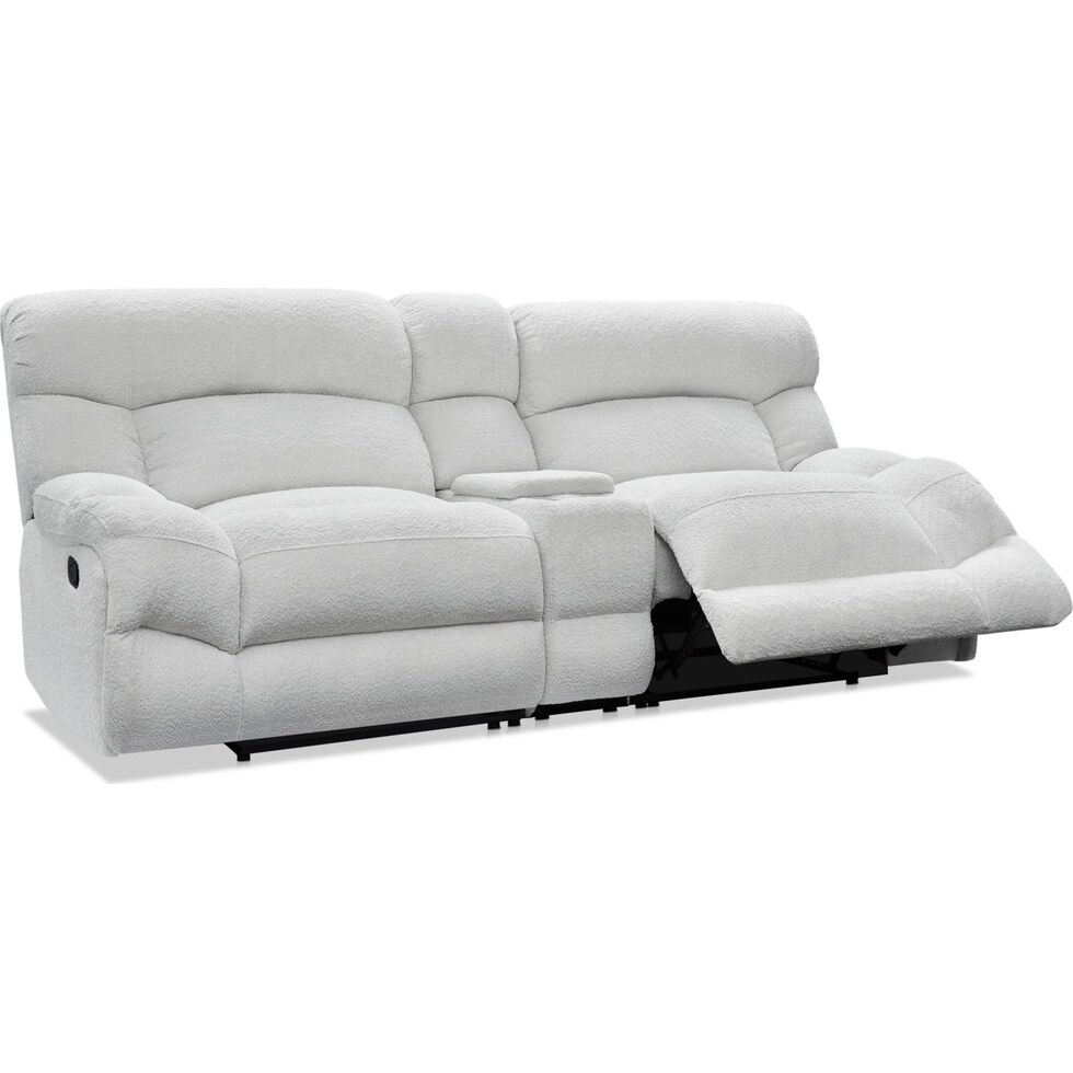 havana gray manual reclining loveseat   
