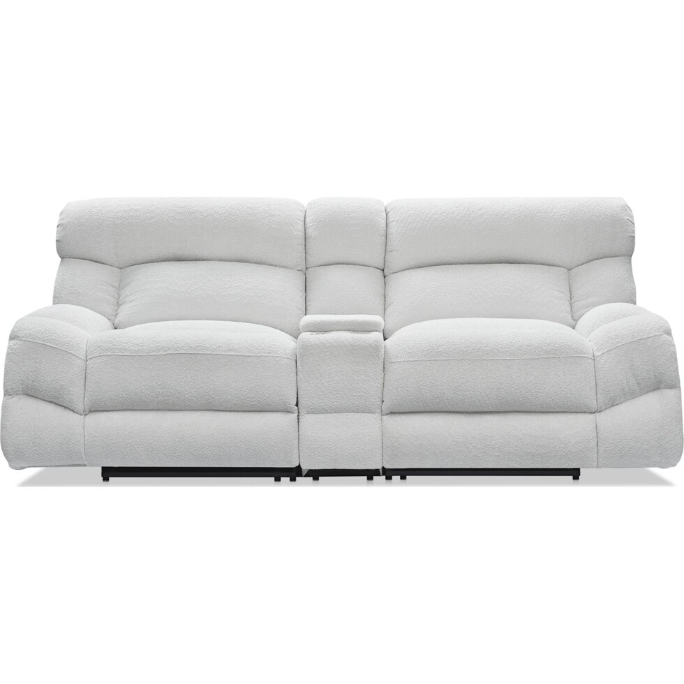 havana gray manual reclining loveseat   