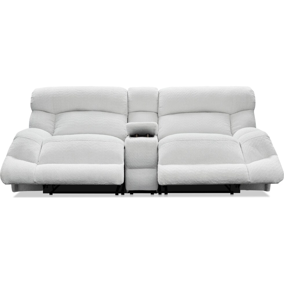 havana gray manual reclining loveseat   