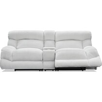 havana gray manual reclining loveseat   