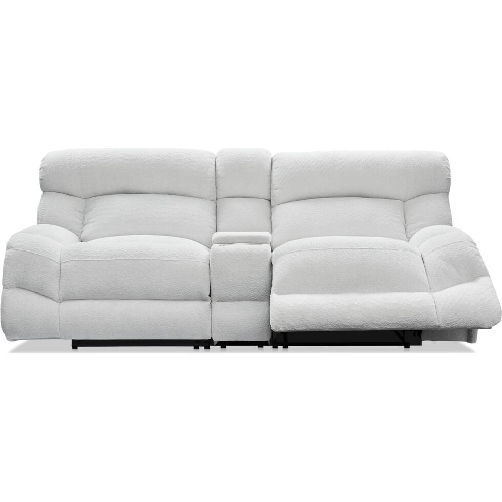 havana gray manual reclining loveseat   