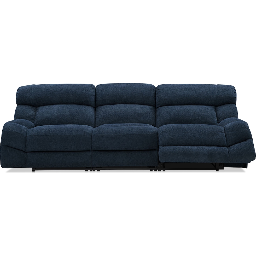 havana gray manual reclining sofa   