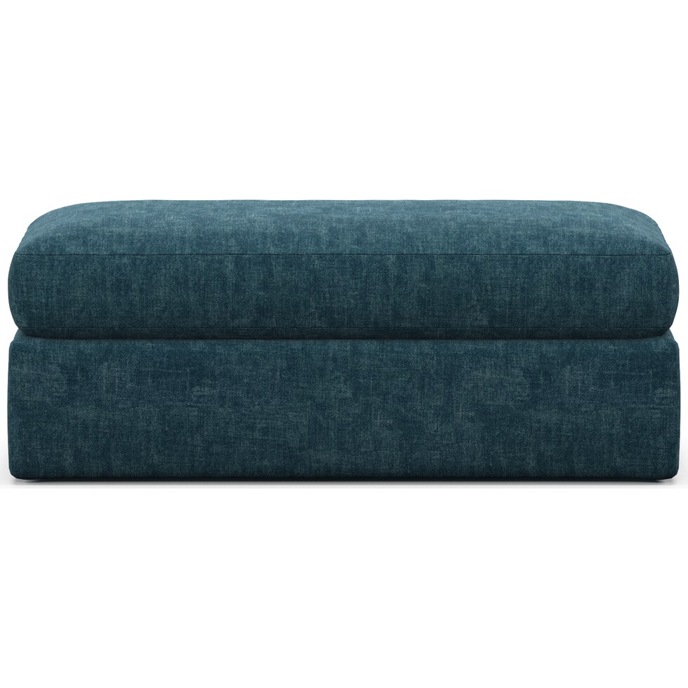 haven blue ottoman   