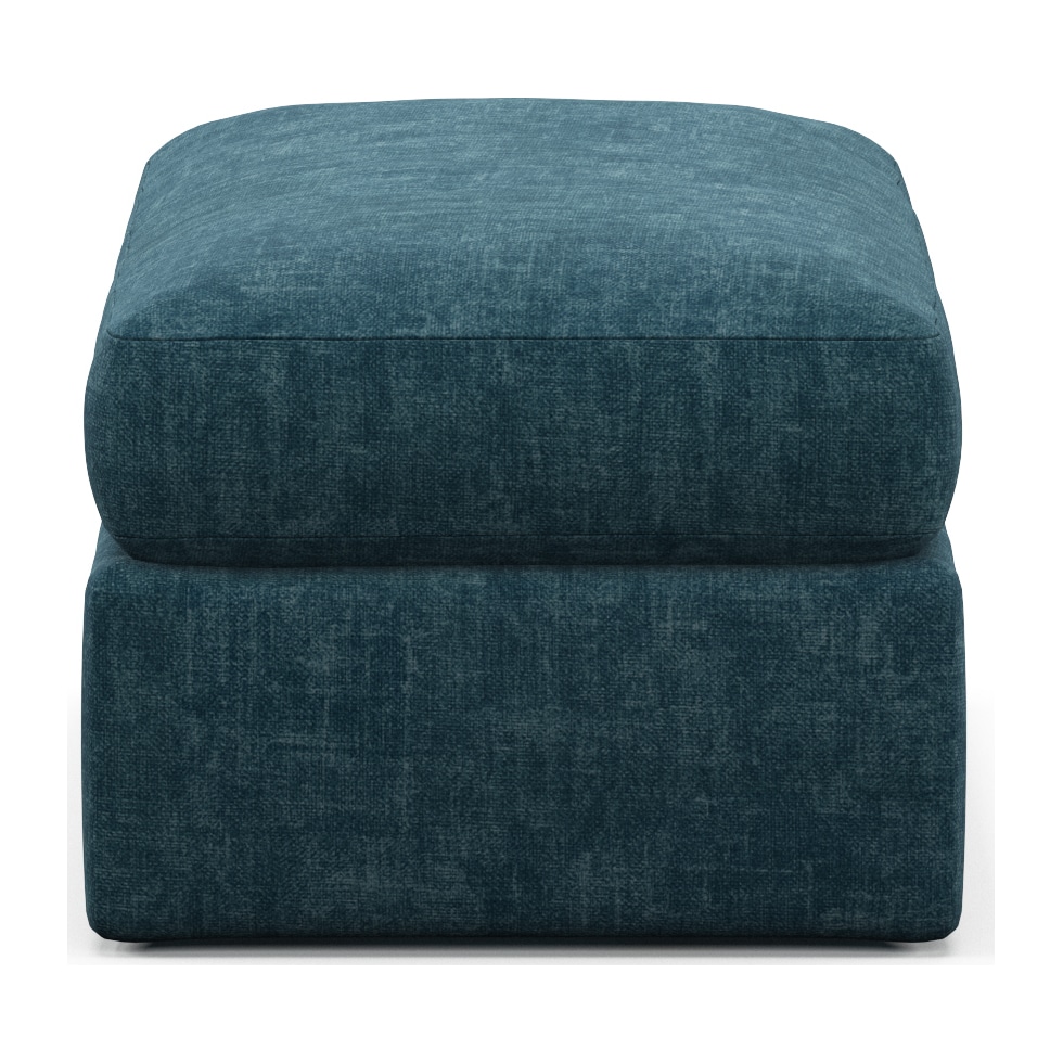 haven blue ottoman   