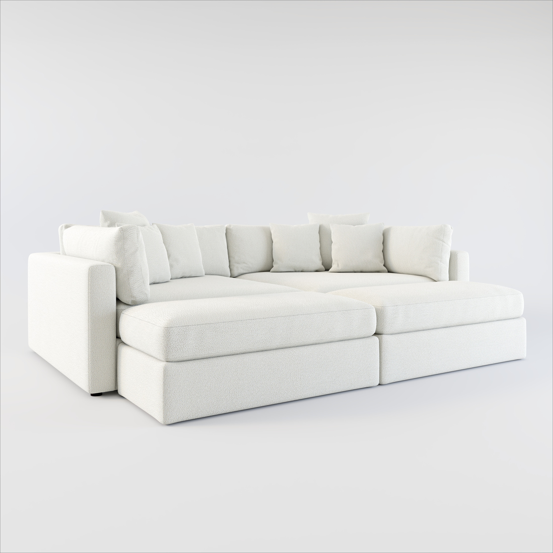 オットマン・スツール DIVANCO OTTOMAN Light gray Ottomans | Furniture Depot, Cuyahoga Falls, OH