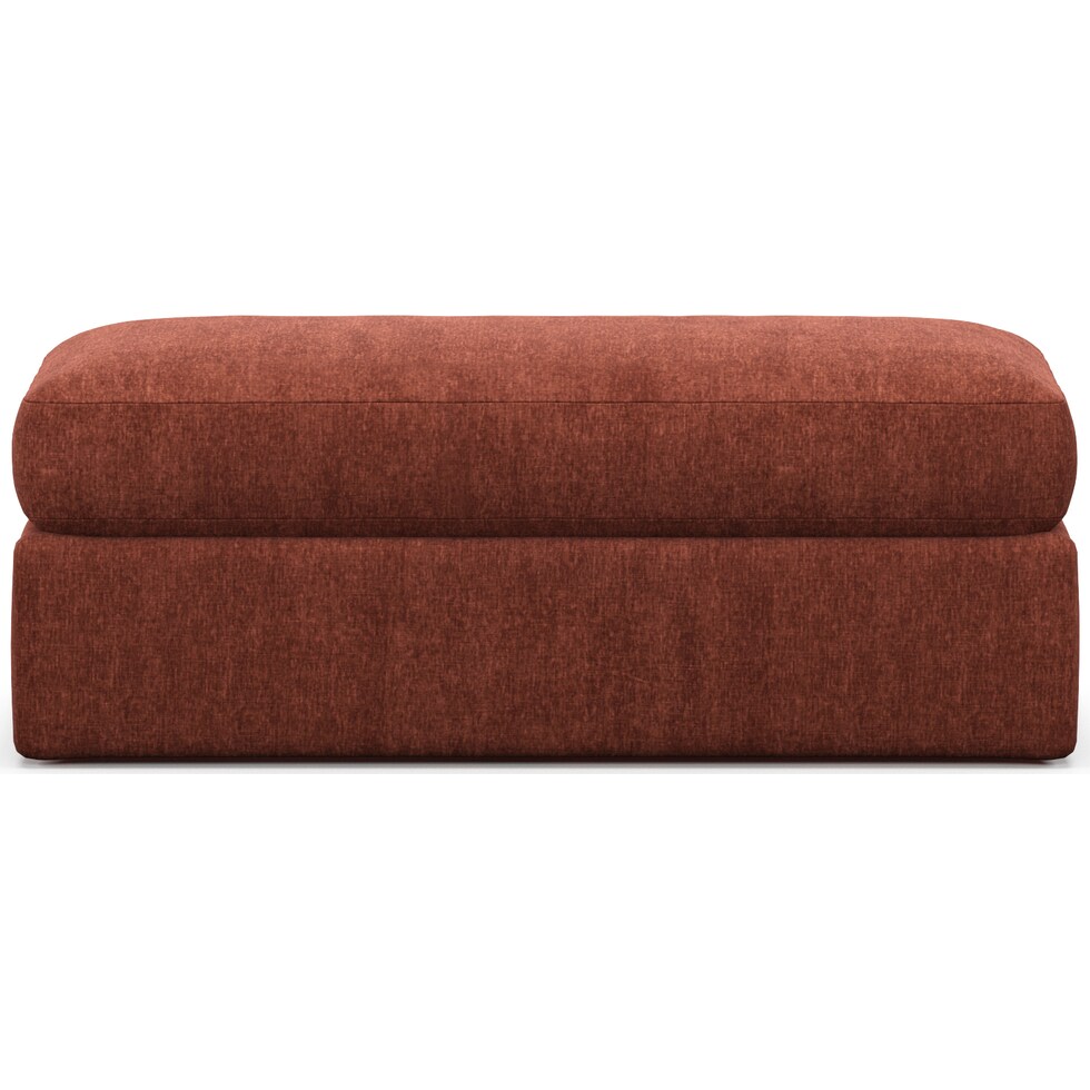 haven orange ottoman   
